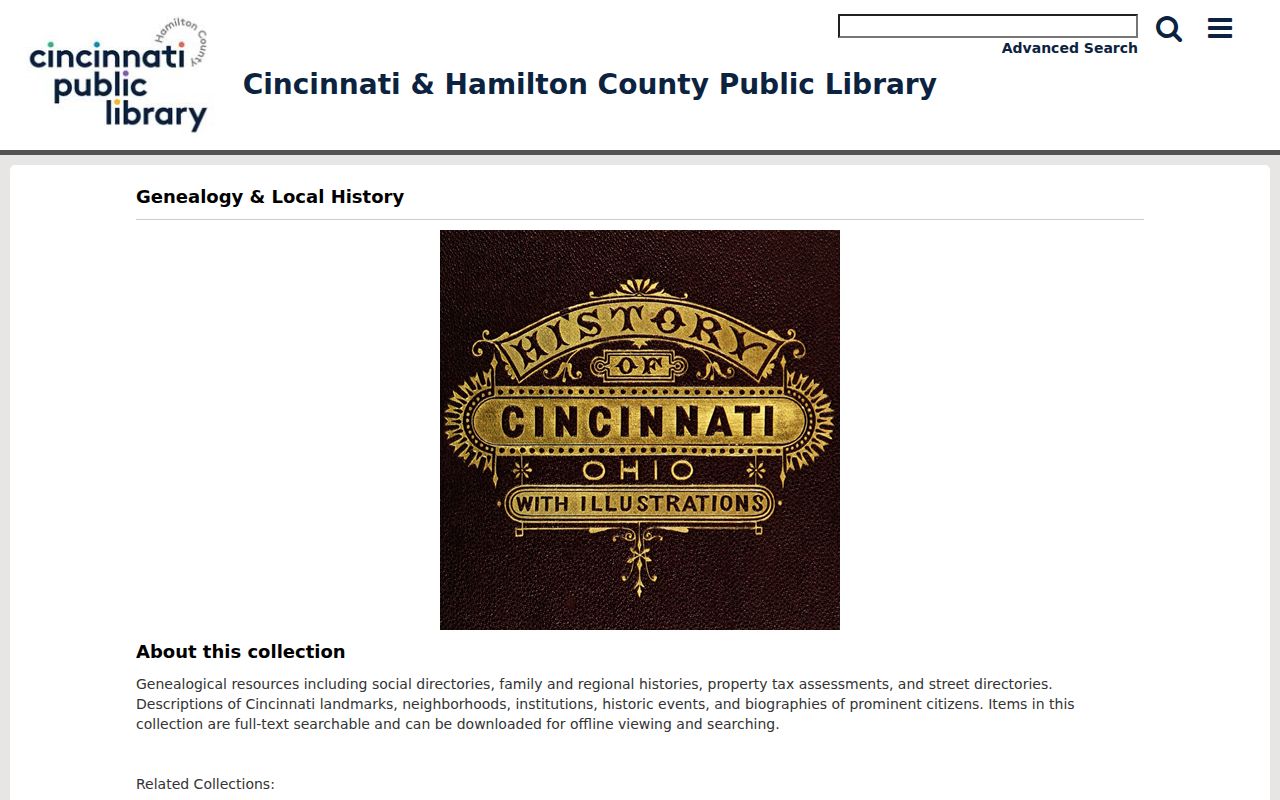 Springfield Township city directory CHPL Digital Library collection page