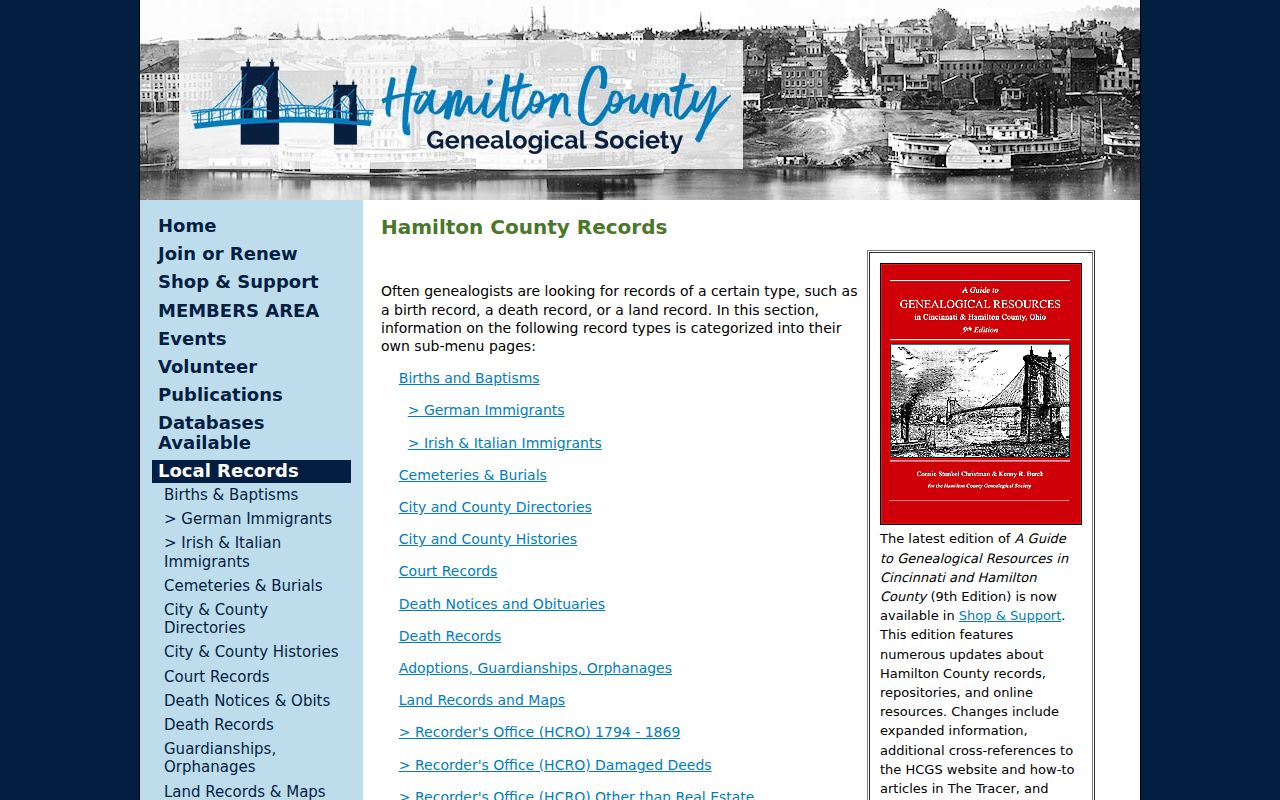 Springfield Township city directory HCGS Hamilton County local-records gateway