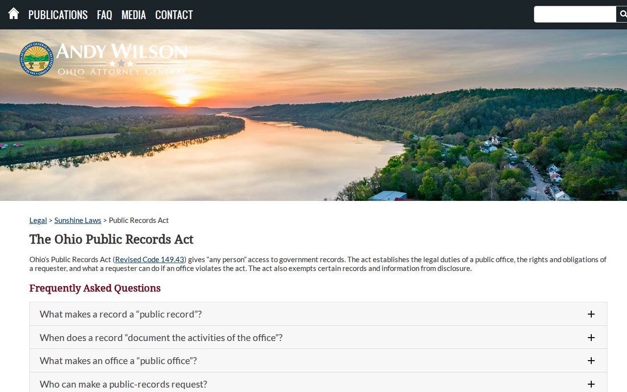 Springfield Township neighbors Ohio public-records guidance