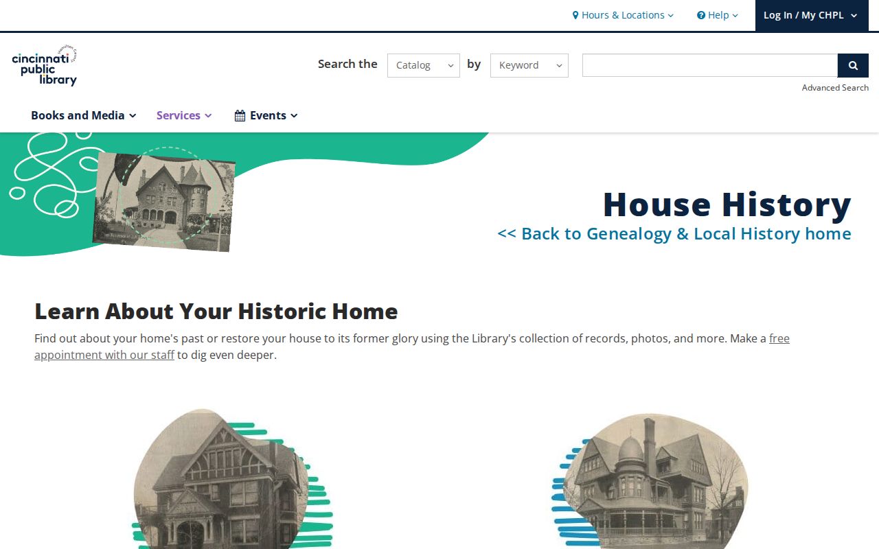 Springfield Township previous residents house-history research at CHPL