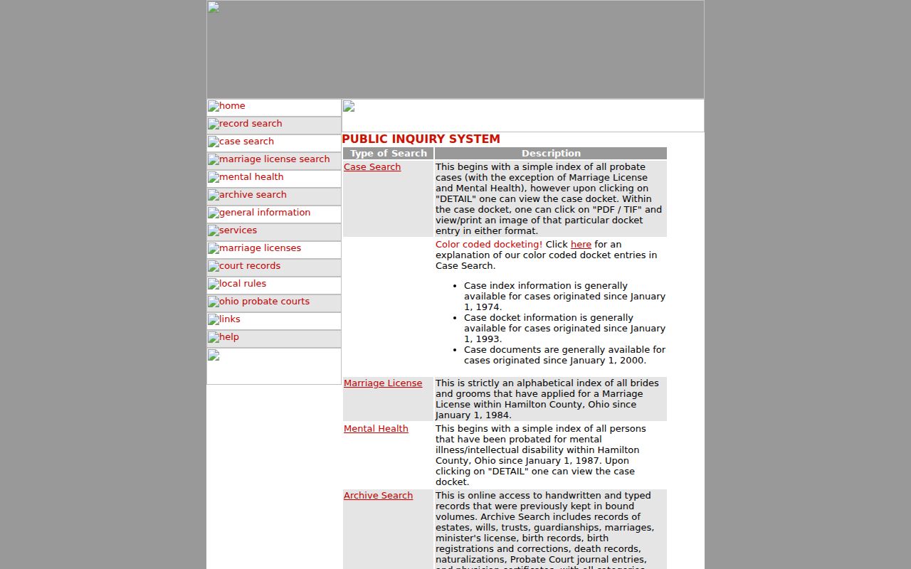 Springfield Township resident lookup Probate Court record search