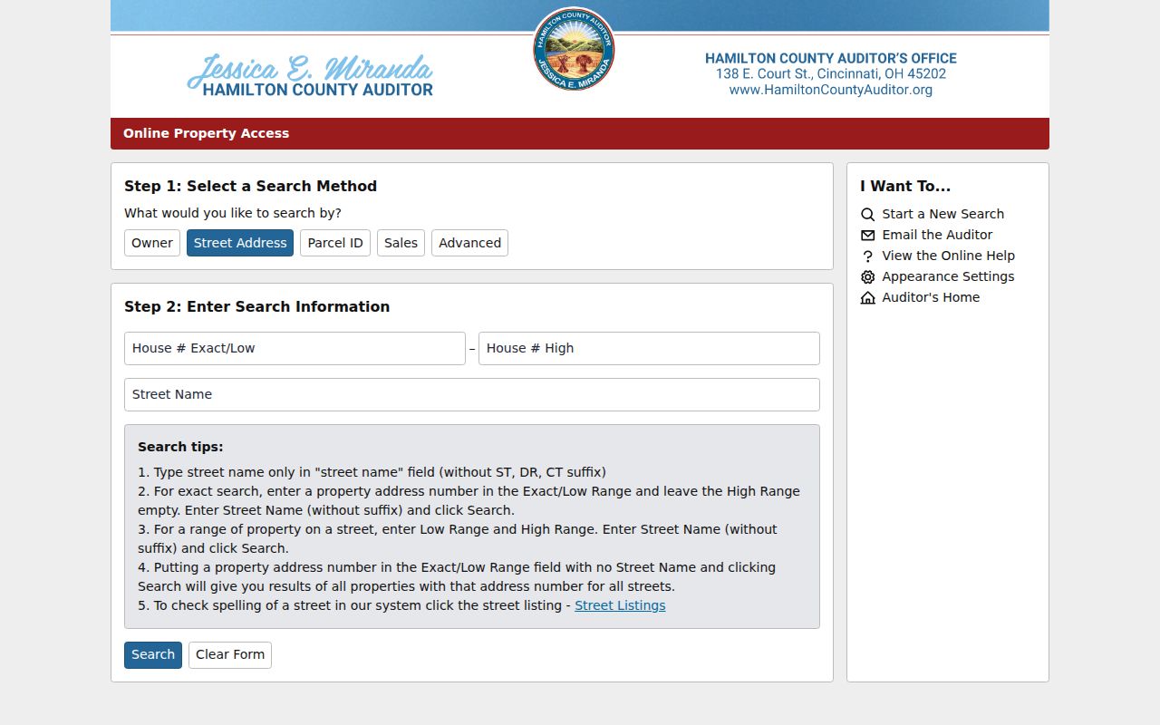 Springfield Township residents directory Auditor property search