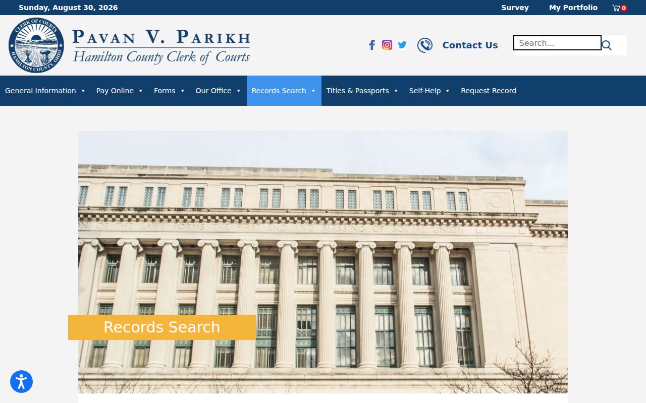 Springfield Township residents directory Hamilton County court records search