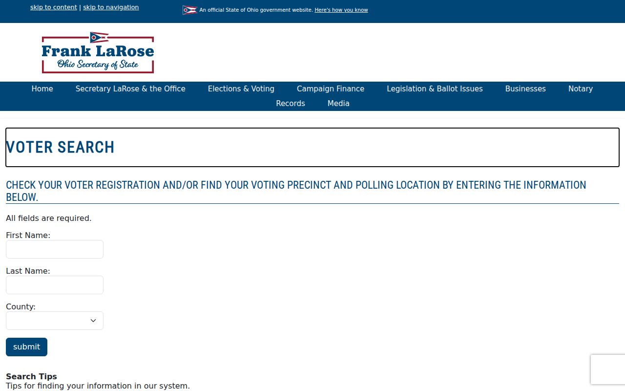 Springfield Township residents directory Ohio voter registration lookup
