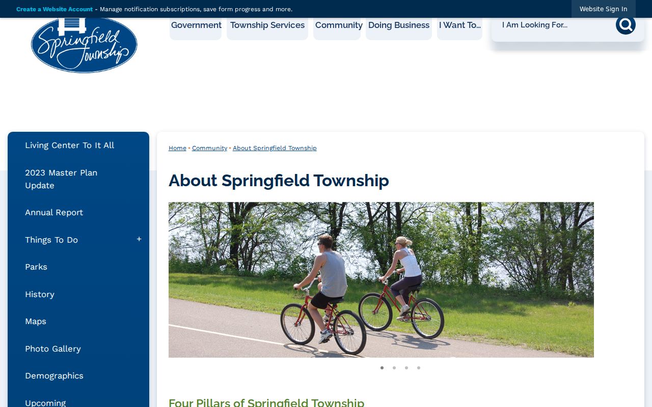 Springfield Township ZIP code directory township geography
